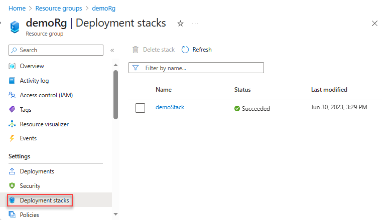 Microsoft Azure Deployment Stack