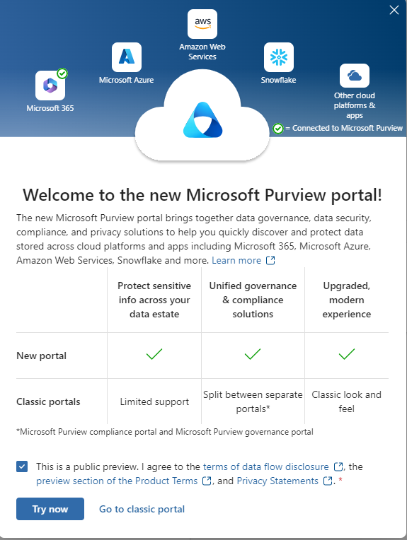 Microsoft Purview New POrtal